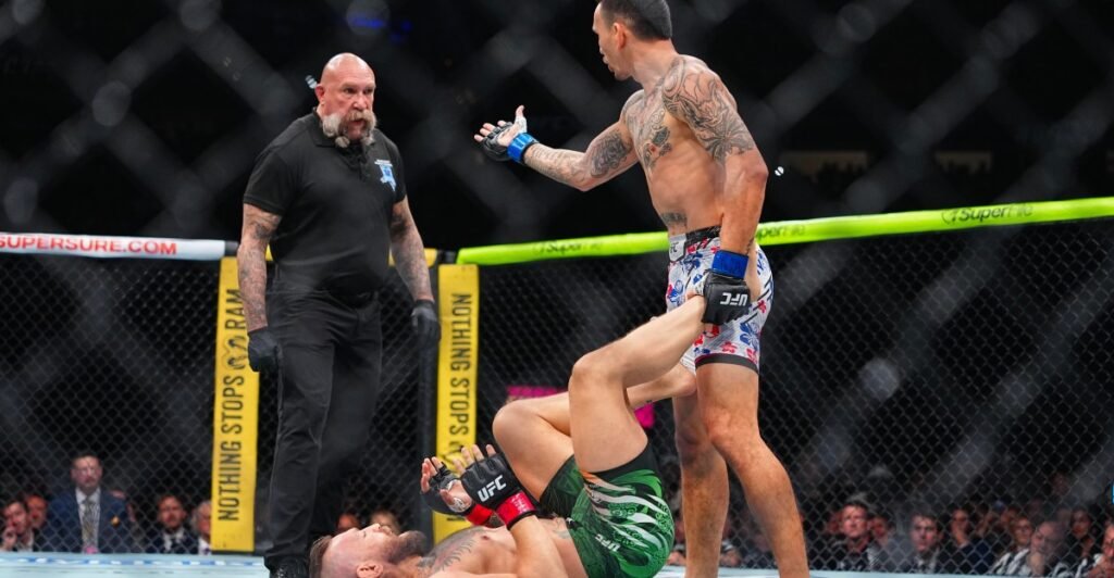Conor McGregor rips Max Holloway for calling on ref to stop UFC 329 fight: ‘Finish the f****** fight!’