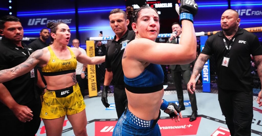 UFC Vegas 121 video: Security intervenes following Ailin Perez’s controversial win over Norma Dumont
