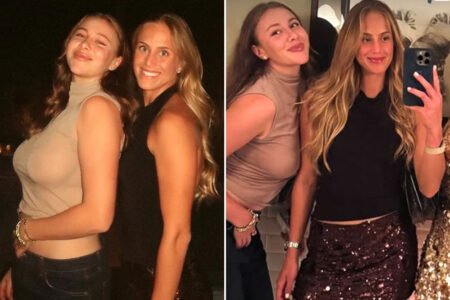 Wimbledon finalist Amanda Anisimova, 24, dubbed ‘a beauty’ as she beams with friends in see-through top