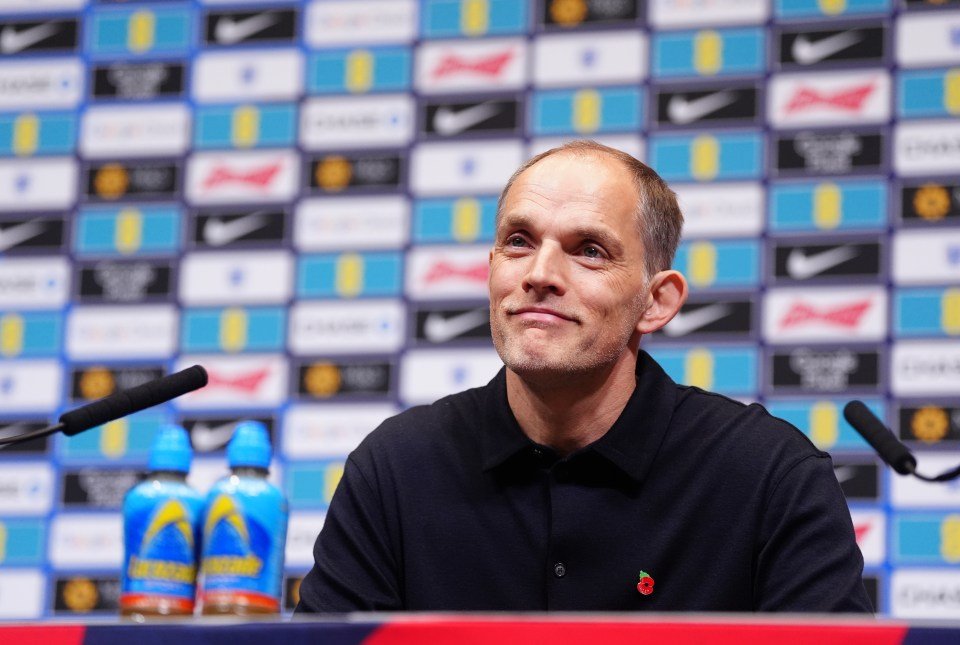 England manager Thomas Tuchel during a press conference at Wembley Stadium.
