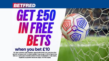 Get £50 in football free bets with Betfred, plus 16/1 Bet Builder tips
