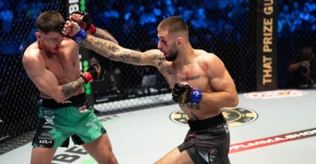 PFL Lyon video: Alex Chizov flattens Connor Hughes with huge knockout punch to win lightweight tournament