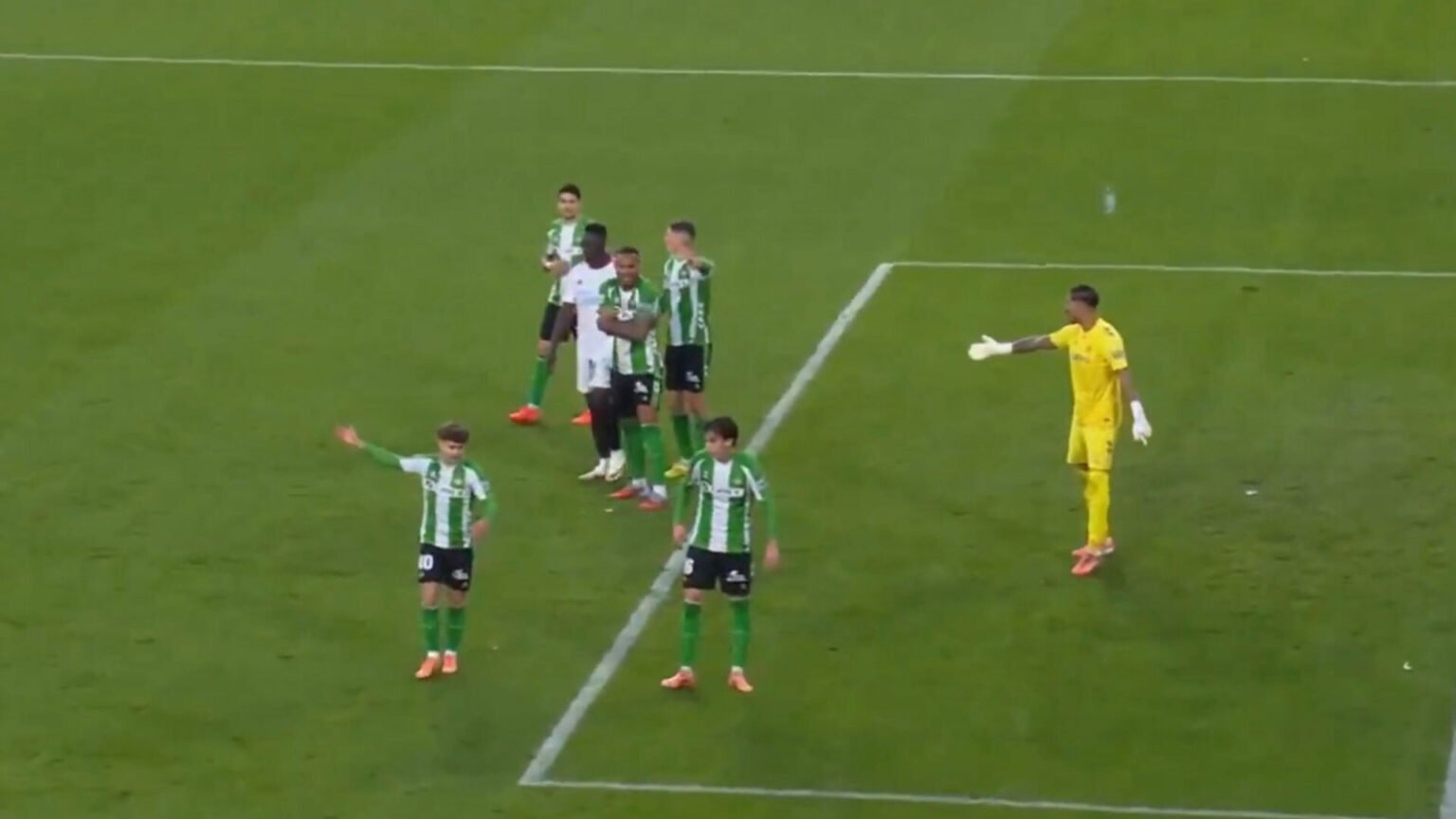 Huge Sevilla vs Real Betis derby suspended as missiles thrown at goalkeeper and referees leaving pitch