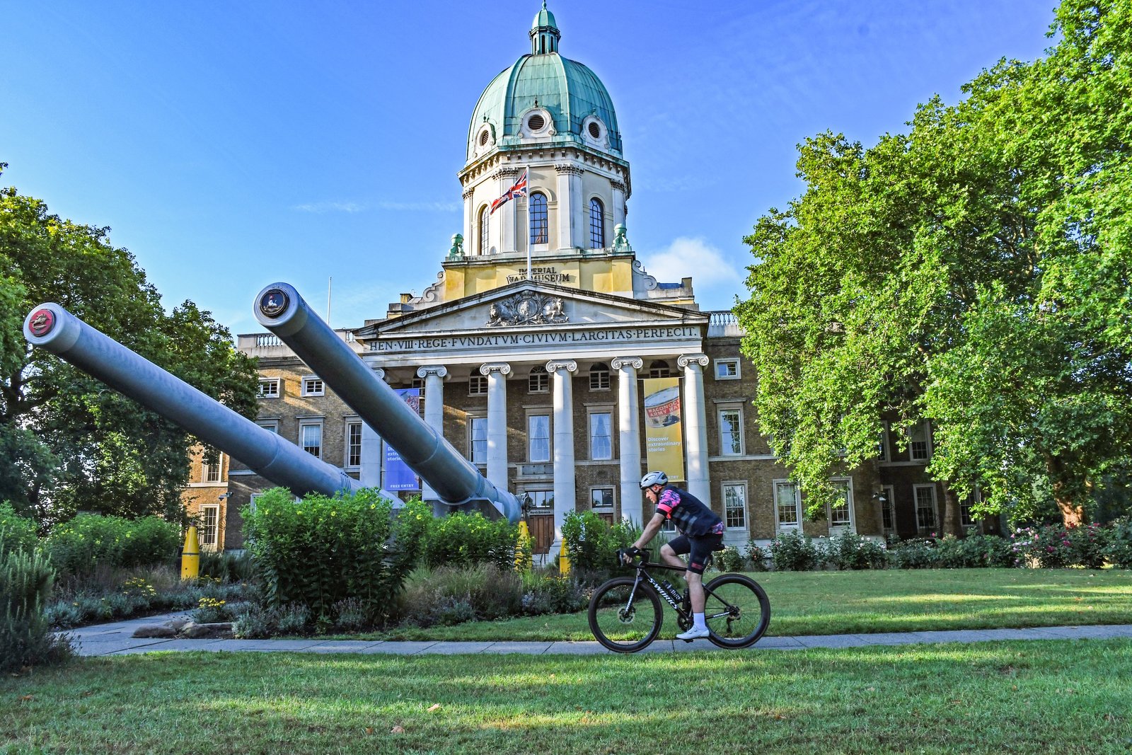 Nicolas Georgiou cycled past the IWM