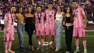 Emotional David Beckham hugs Lionel Messi as Inter Miami win first MLS title but Wags steal spotlight on historic night