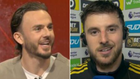 Watch wholesome moment between Mason Mount and James Maddison on MNF as teary fans ask ‘who’s cutting onions?’