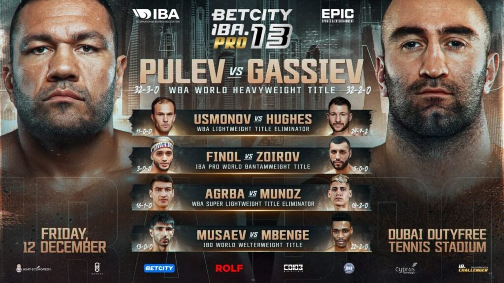 Kubrat Pulev vs Murat Gassiev on December 12 in Dubai