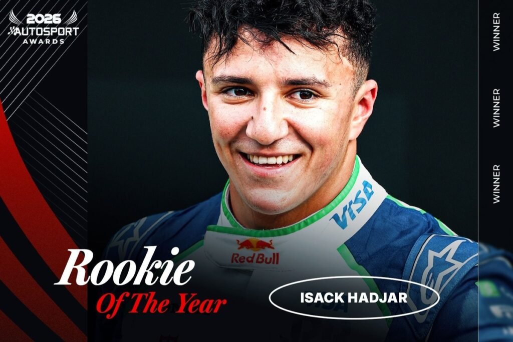 Hadjar voted Rookie of the Year at Autosport Awards