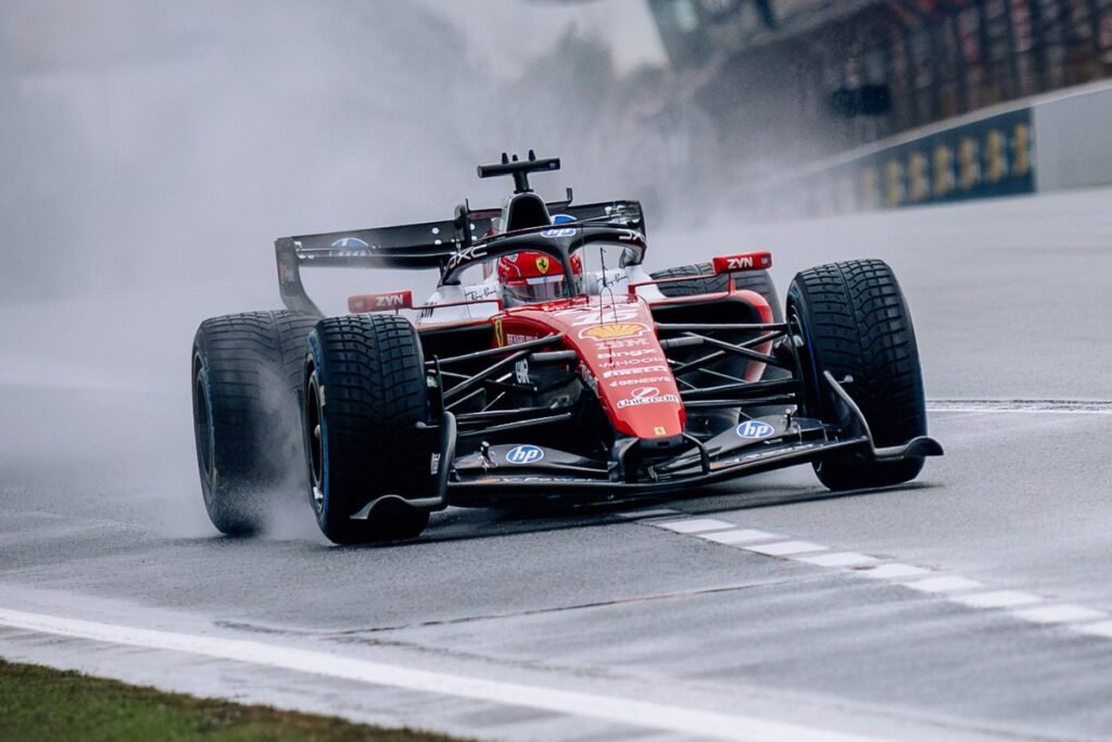 Ferrari tested wet-weather active aerodynamics in F1 Barcelona shakedown