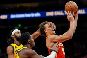 CJ McCollum scores 23 points, Hawks ride 17-0 second-half run to charge past Pacers 132-116