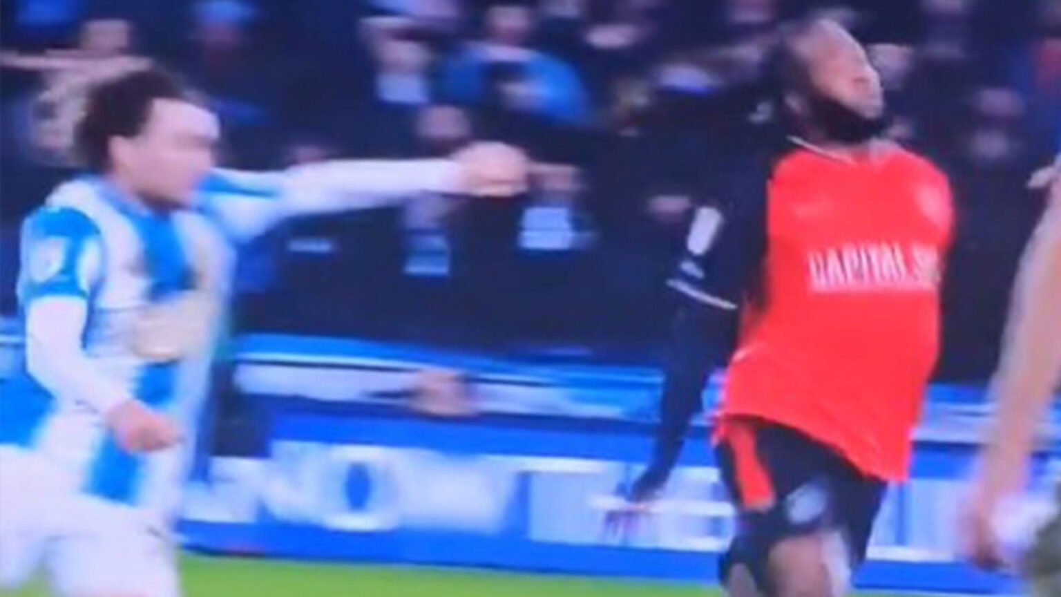 EFL fans say ‘game’s gone’ as Huddersfield star is sent off for pulling rival’s HAIR