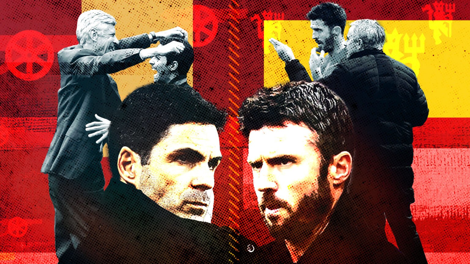 Man Utd boss Michael Carrick following eerily similar path as Arsenal rival Mikel Arteta as pair face off at Emirates