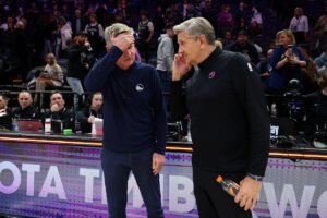 Coaches, players reflect on ‘bizarre, sad’ vibe as Warriors rout Wolves