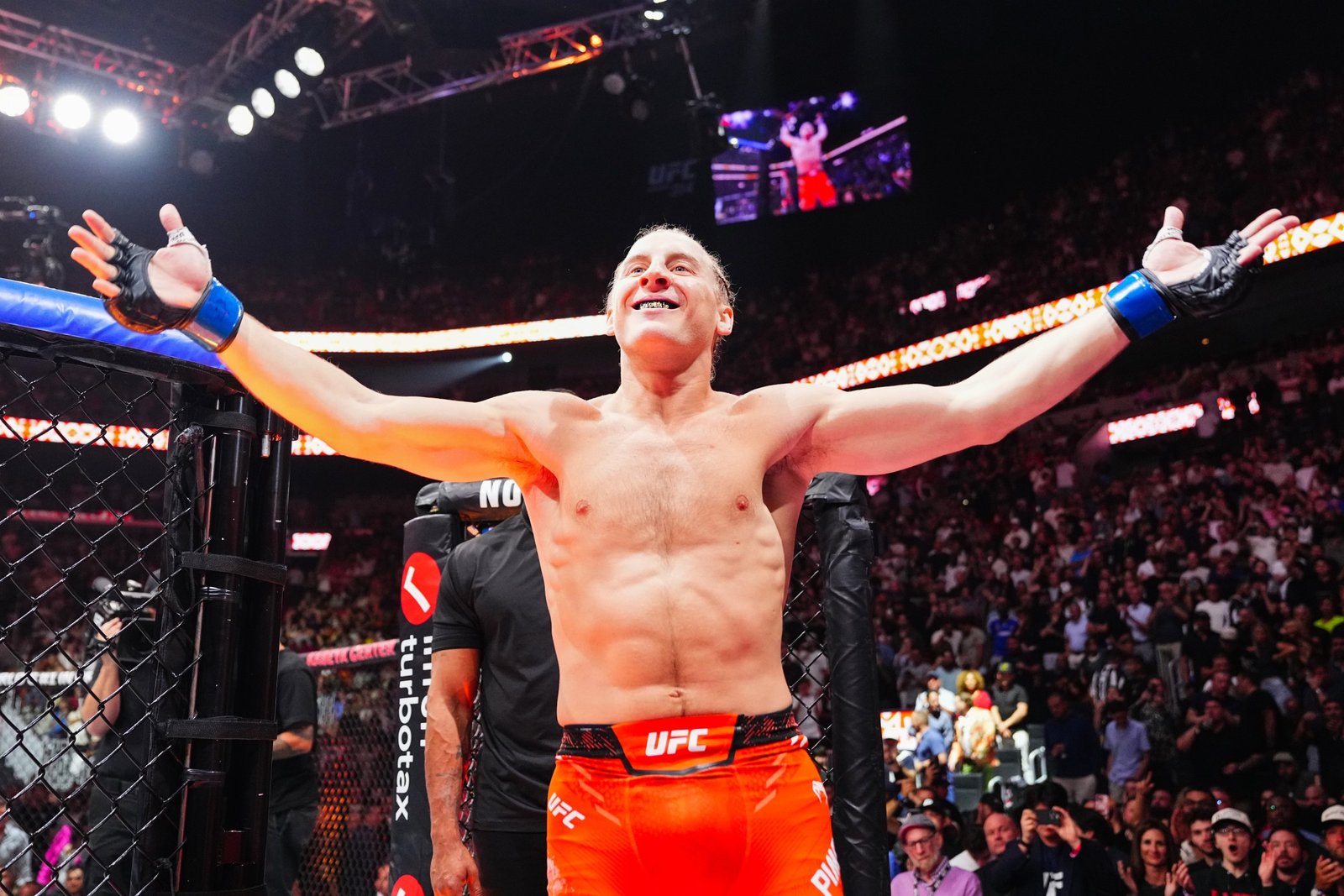 MIAMI, FLORIDA - APRIL 12: Paddy Pimblett of England prepares to face Michael Chandler in a lightweight bout during the UFC 314 event at Kaseya Center on April 12, 2025 in Miami, Florida. (Photo by Jeff Bottari/Zuffa LLC)