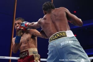 Keyshawn Davis Reacts in Crowd as Andy Cruz Suffers First Pro Loss