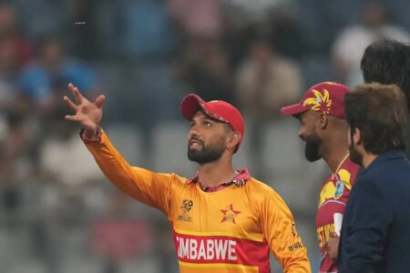 Zimbabwe wins toss and opts to bowl against West Indies in Super 8s at the T20 World Cup