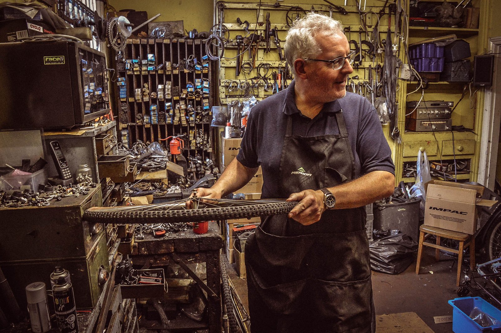 Gerry's son Chris worked in the shop with his dad