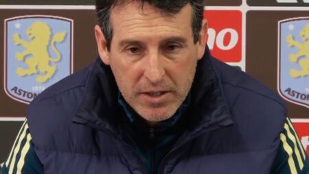 ‘Feels illegal’ – Unai Emery shows off dramatic new look in Aston Villa press conference with fans ‘not ready’