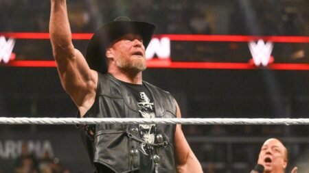 Brock Lesnar Confronts Seth Rollins On WWE Raw, But Gets Dropped By Oba Femi