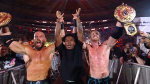 Logan Paul & Austin Theory Defeat The Usos, Win Tag Titles In WWE Raw Street Fight