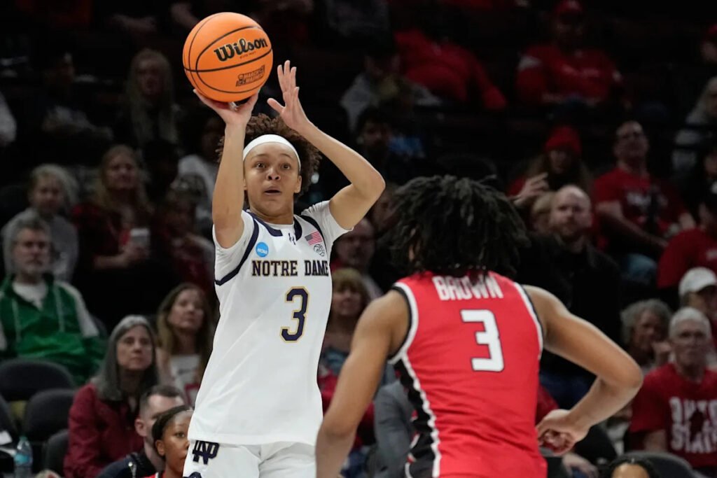 Hannah Hidalgo dazzles as Notre Dame rolls past Fairfield 79-60 in women’s March Madness