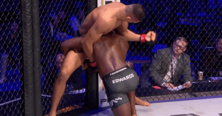 PFL Madrid results: Costello van Steenis uses brutal elbows for knockout win over Fabian Edwards to retain title