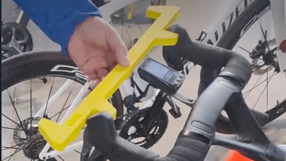 British Cycling commissaire measuring bar widths at Lee Valley