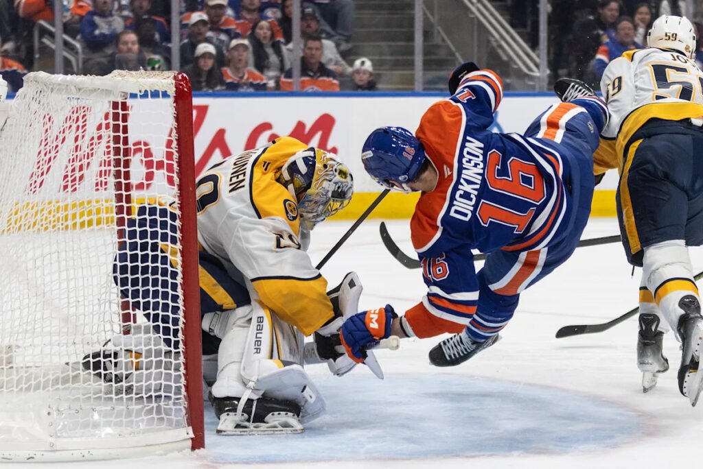 McDavid has 3 assists, Draisaitl injured in the Oilers’ 3-1 win over the Predators