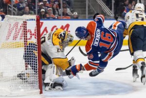 McDavid has 3 assists, Draisaitl injured in the Oilers’ 3-1 win over the Predators