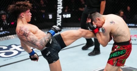 Lone’er Kavanagh pulls off shocking upset to beat Brandon Moreno in UFC Mexico main event