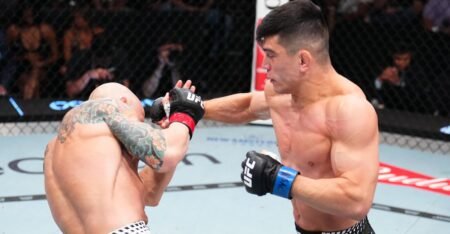 Kevin Vallejos demolishes Josh Emmett with multiple knockdowns for statement win in UFC Vegas 114 main event