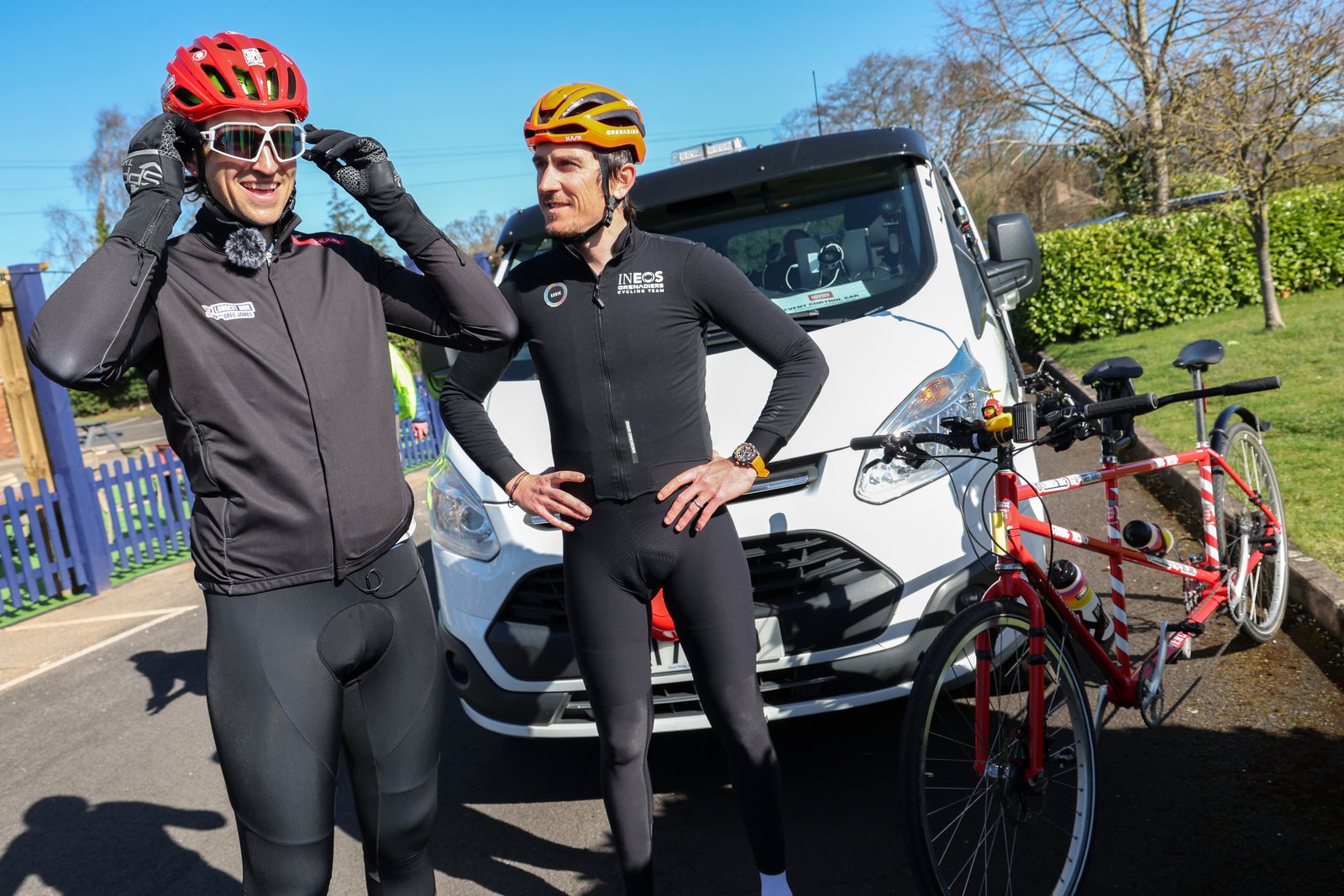 Geraint Thomas and Greg James