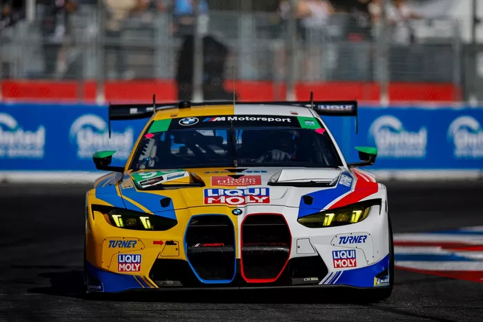 #96 Turner Motorsport BMW M4 GT3 EVO: Patrick Gallagher, Robby Foley, Adam Adelson