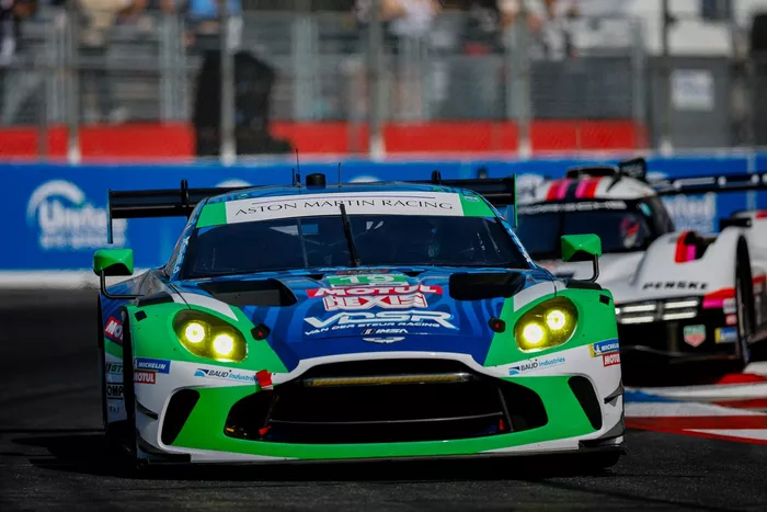 #19 van der Steur Racing Aston Martin Vantage GT3 Evo: Valentin Hasse Clot, Rory van der Steur, Dudu Barrichello