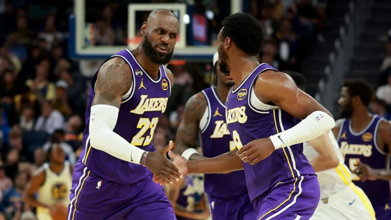 Bronny James sets up father LeBron in Lakers win