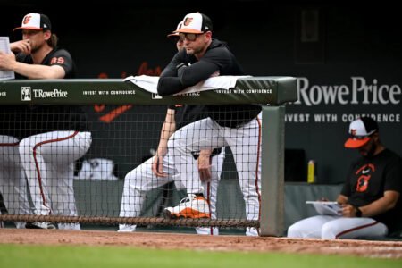 Orioles manager Craig Albernaz struck in face by line drive, returns to dugout for Baltimore rally