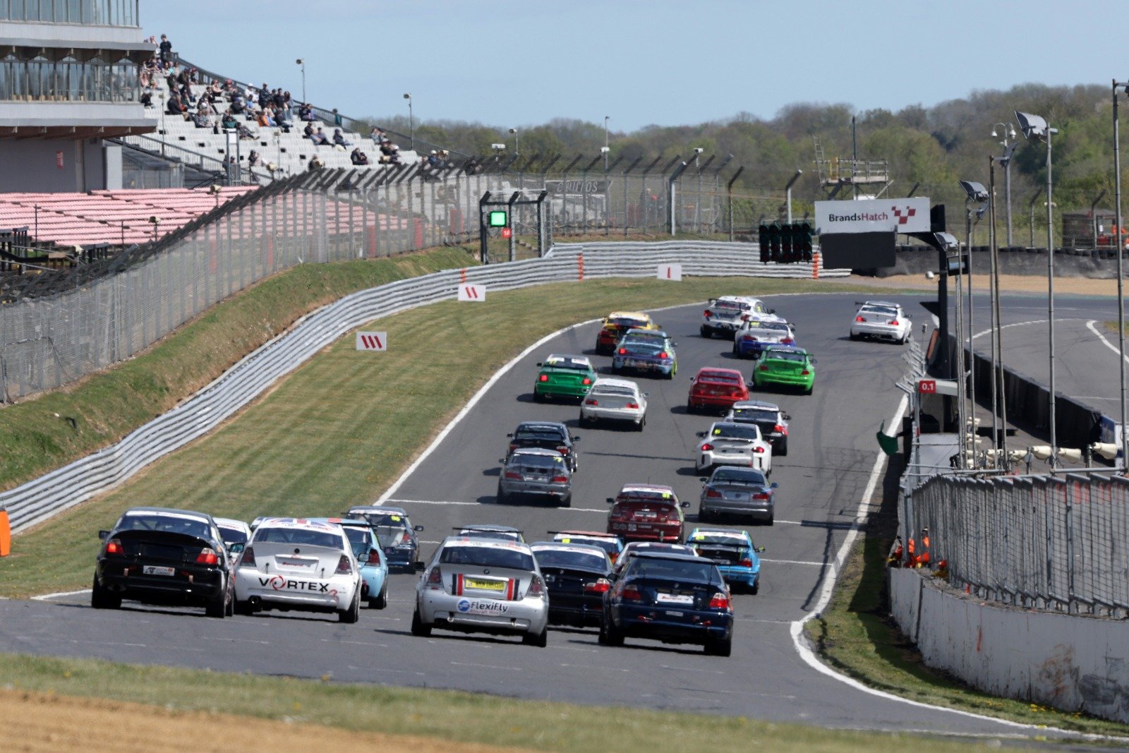 Eustace was at the head of the BMW Car Club Racing pack both times