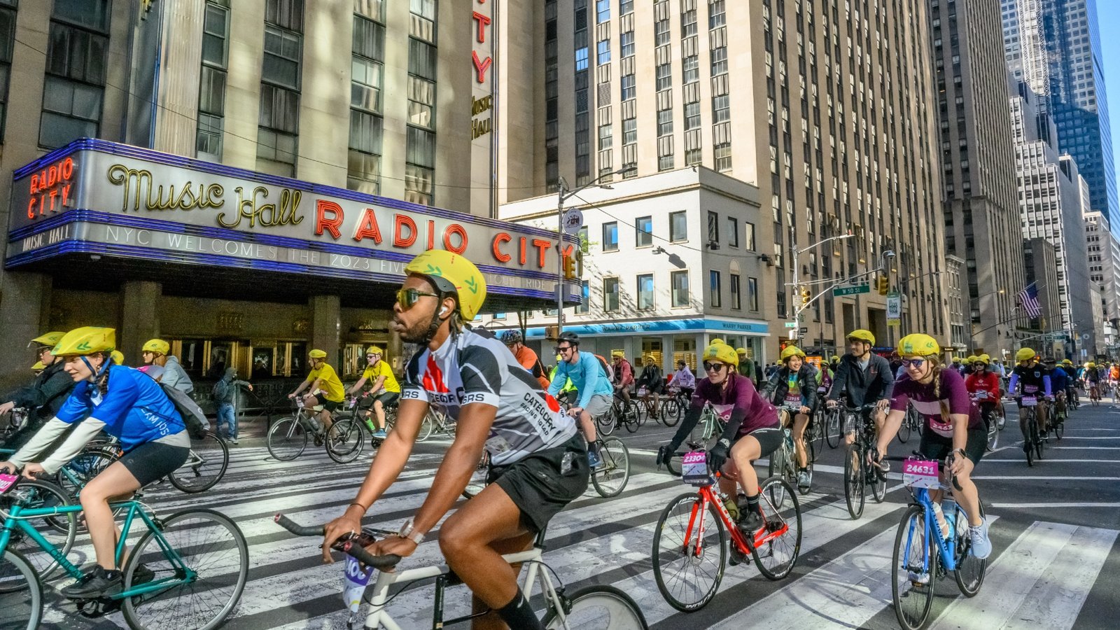 Riders on the TD Five Boro Bike Tour