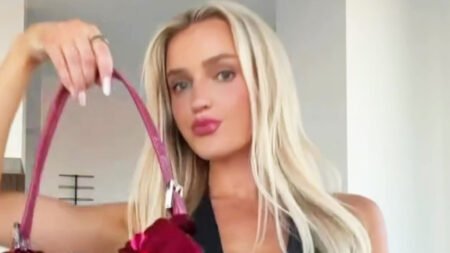 Morgan Riddle says ‘make breakups fun again’ as ex-wag goes braless in plunging top days after split from Taylor Fritz