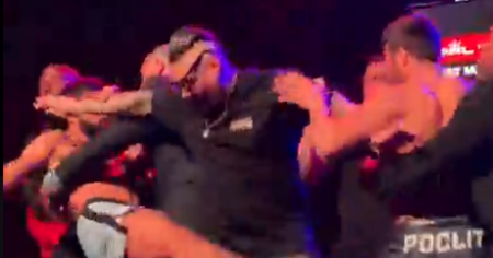 Video: Brawl breaks out at PFL Brussels ceremonial weigh-ins, Dan Hardy caught in the middle
