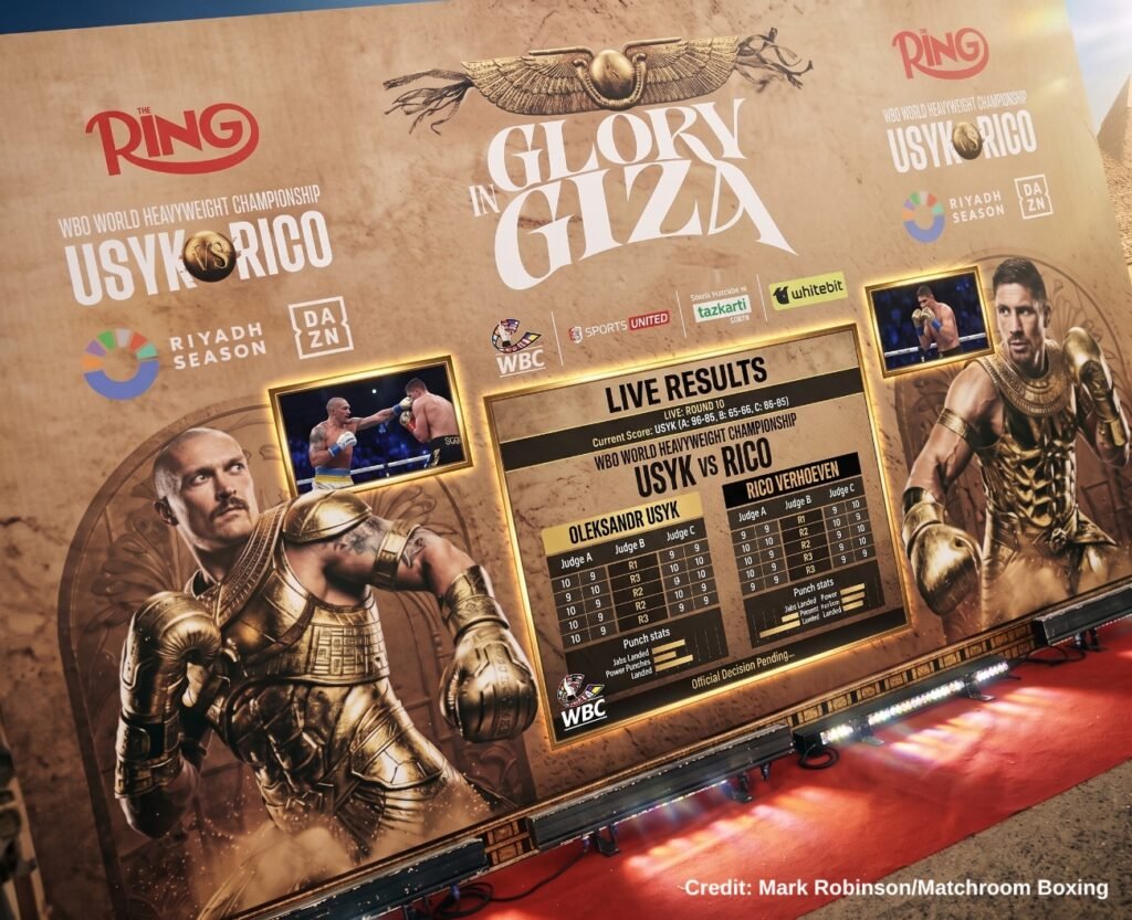 Oleksandr Usyk vs Rico Verhoeven Live Results From Egypt
