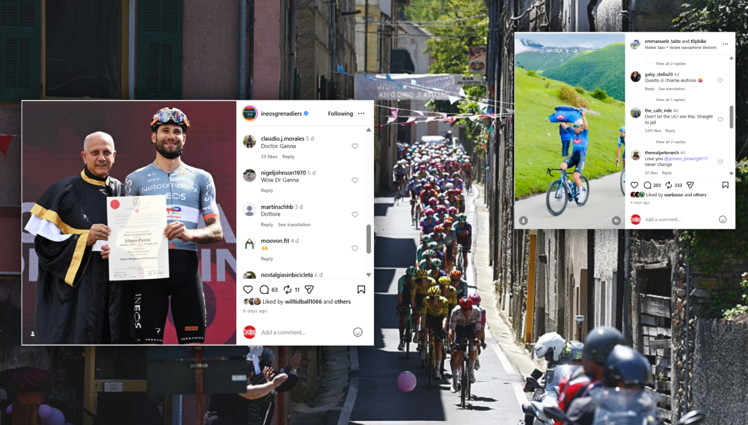 Honorary degrees and the great pee debate: the Giro d’Italia through social media