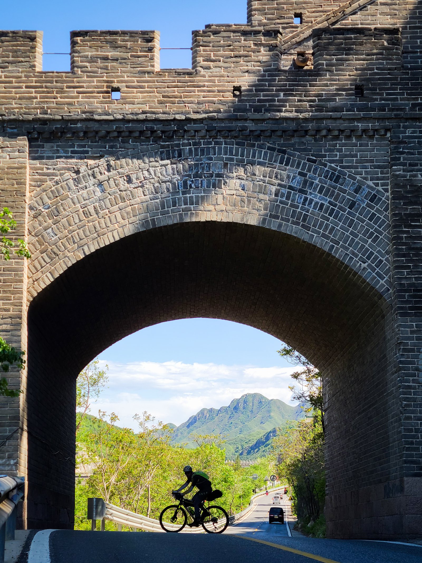 Images from ride along the Great Wall of China