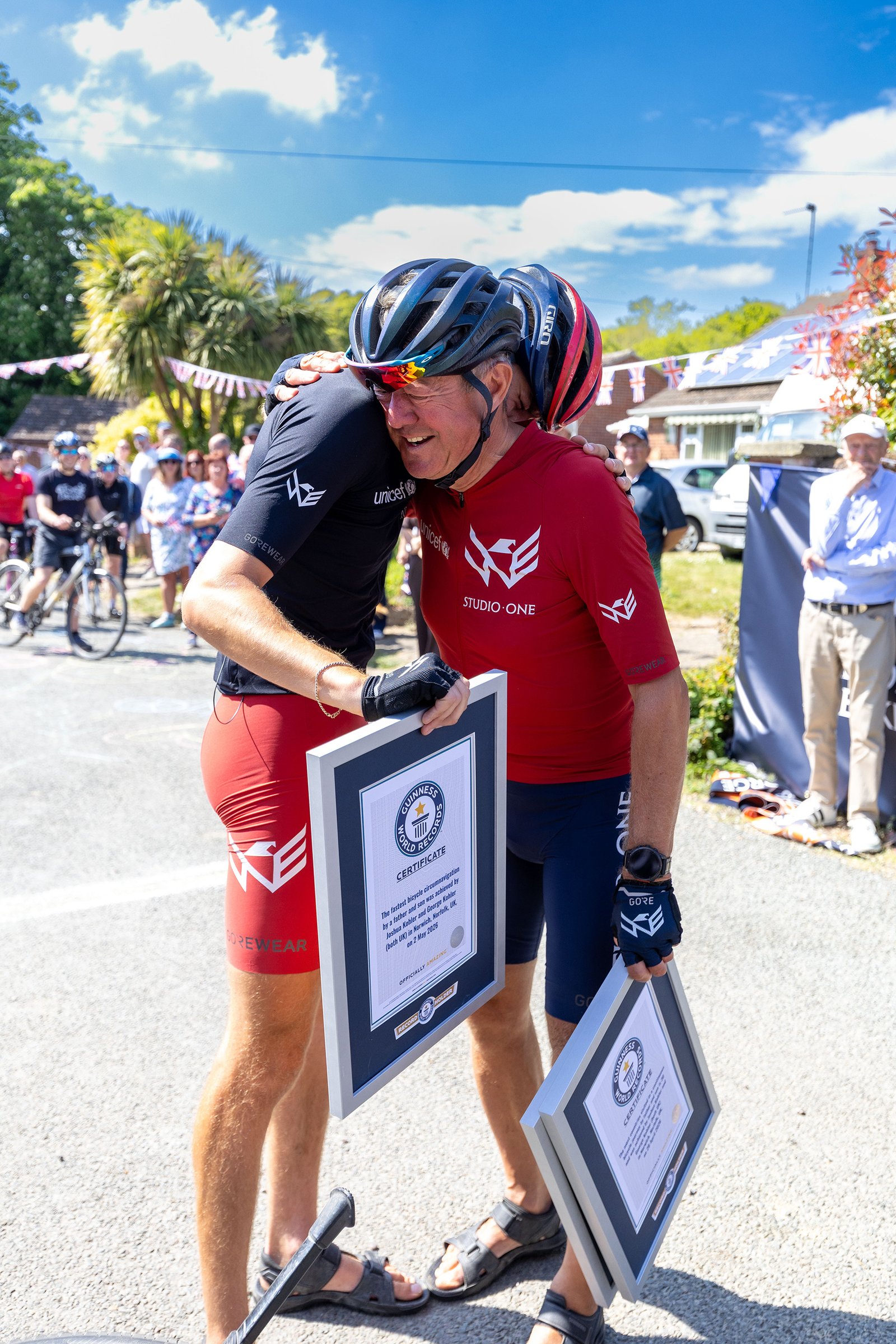 Father and son duo George and Josh Kohler on their around-the-world cycle
