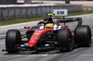 Hamilton takes maiden Ferrari win as Antonelli retires late on