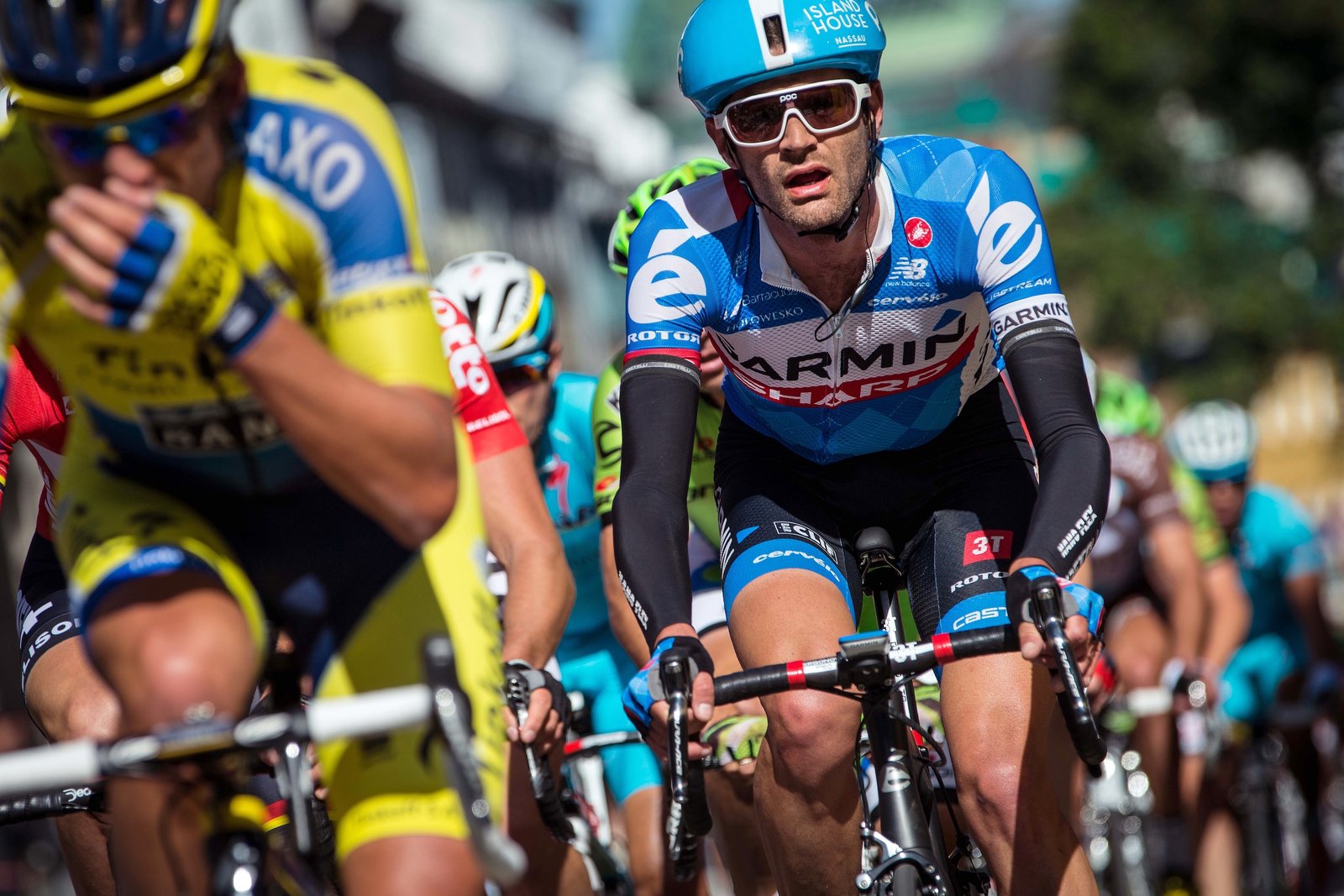 Phil Gaimon riding for team Garmin
