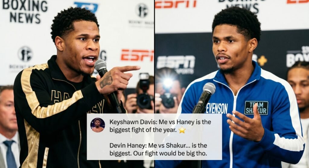 Devin Haney Revives Shakur Stevenson Fight Talk With Response To Keyshawn Davis