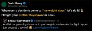 Devin Haney Tells Shakur Stevenson To Move Up, Says He’ll Fight Keyshawn Davis Instead