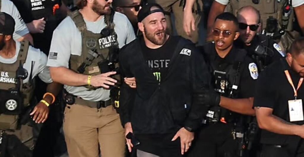 Sean Strickland escorted out by security after sneaking into UFC Fan Fest, faces possible disorderly conduct charge