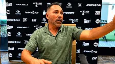 Oscar De La Hoya says he’s ready to work with Dana White to make Ryan Garcia vs. Conor Benn happen